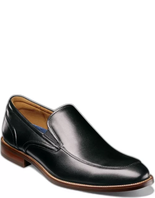 Florsheim Men's Rucci Moc Toe Slip On Shoes, Black, 7.5 Wide