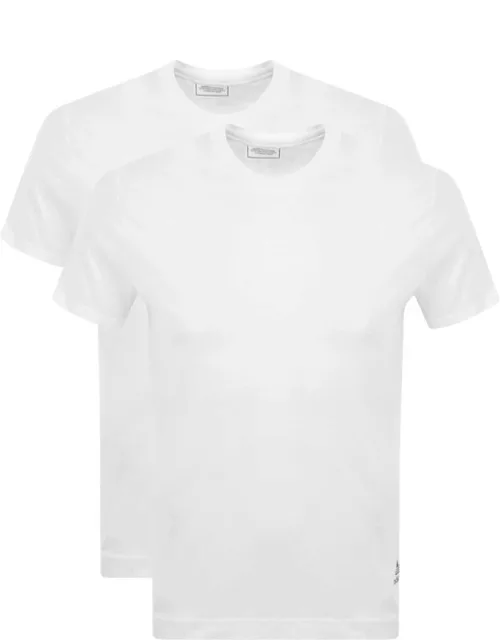 adidas Two Pack T Shirts White