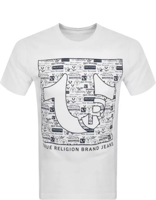 True Religion Horse Shoe Logo T Shirt White
