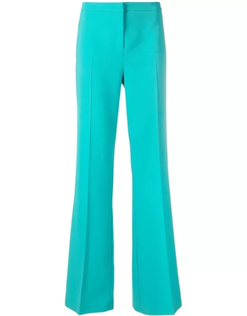Pinko hulka Light Blue Flared Pants With Concealed Fastening In Stretch Fabric Woman