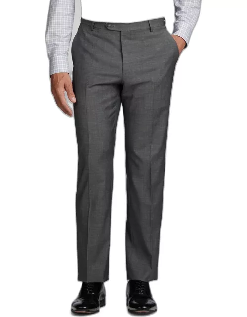 JoS. A. Bank Big & Tall Men's Traveler Collection 37.5 Tailored Fit Dress Pants , Charcoa