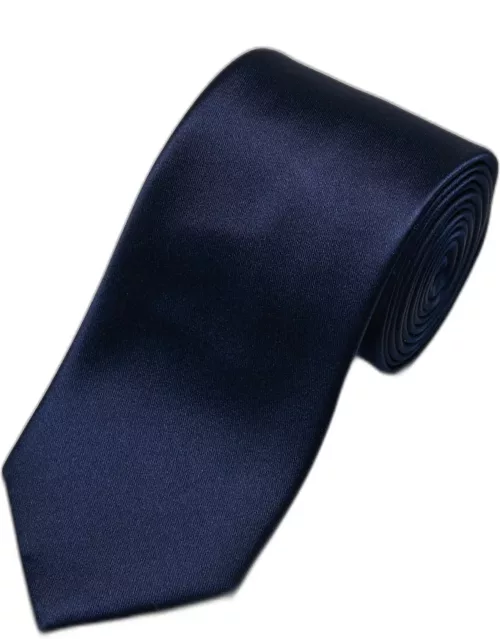 JoS. A. Bank Men's Reserve Collection Satin Weave Solid Tie, Navy, One