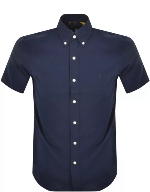 Ralph Lauren Textured Short Sleeve Shirt Navy