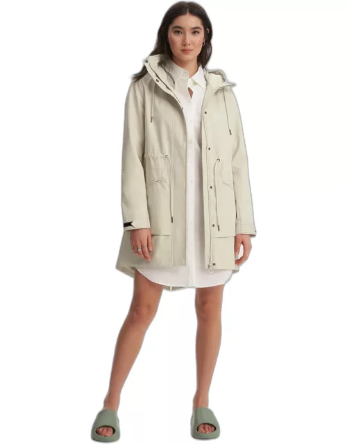 Sibi Women&#39;s Mid Length Raincoat with Articulated Hood