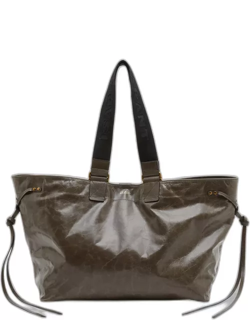 Wardy Double-Handle Leather Tote Bag