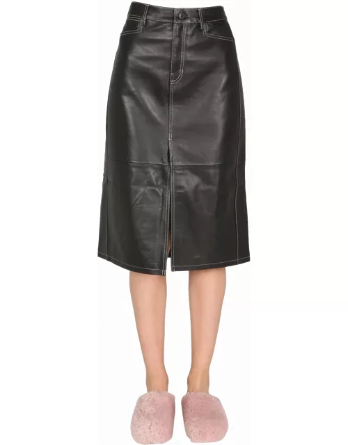 Proenza Schouler White Label Nappa Leather Skirt