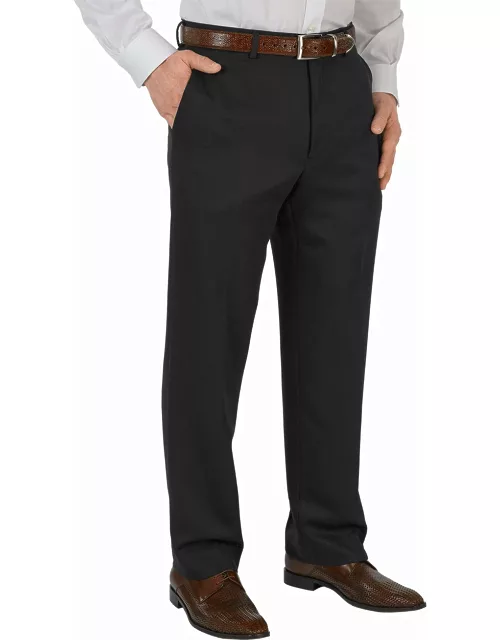 Microfiber Solid Flat Front Pant