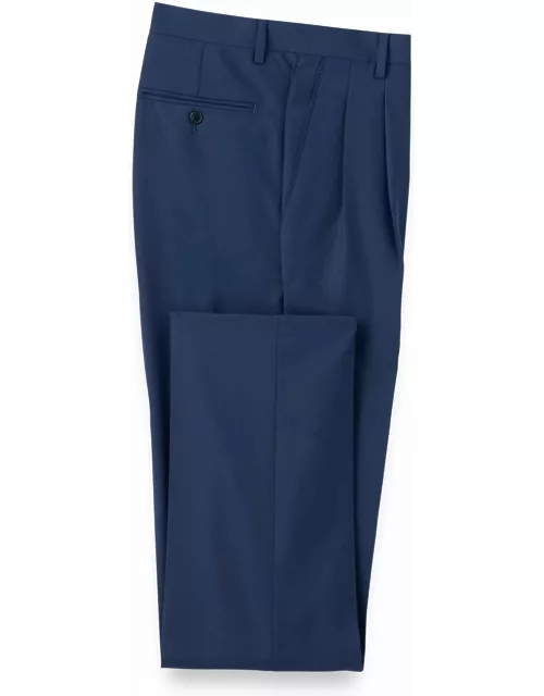 Wool Stretch Bengaline Pleated Suit Pant