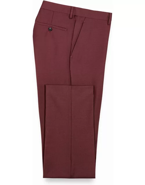 Wool Solid Flat Front Suit Pant