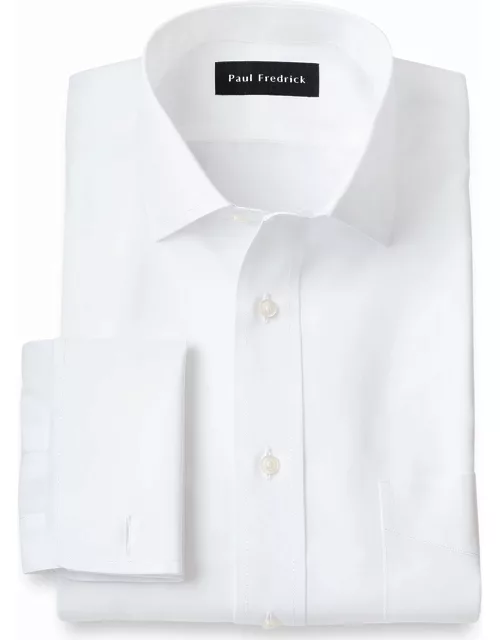 Supima Non-iron Cotton Solid Color Spread Collar French Cuff Dress Shirt