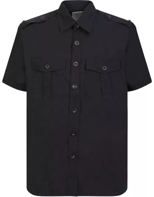 PT01 Chest Pockets Black Shirt