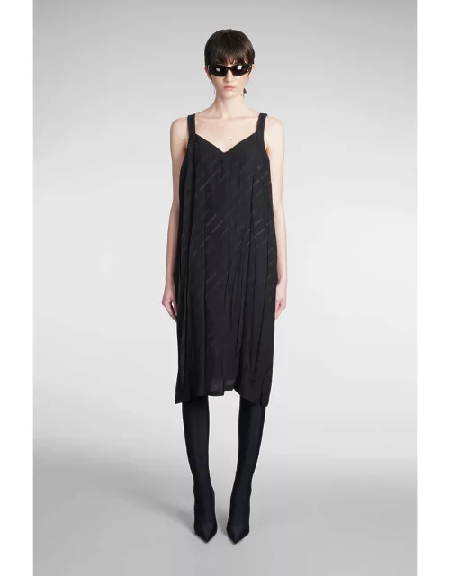 Balenciaga Dress In Black Silk