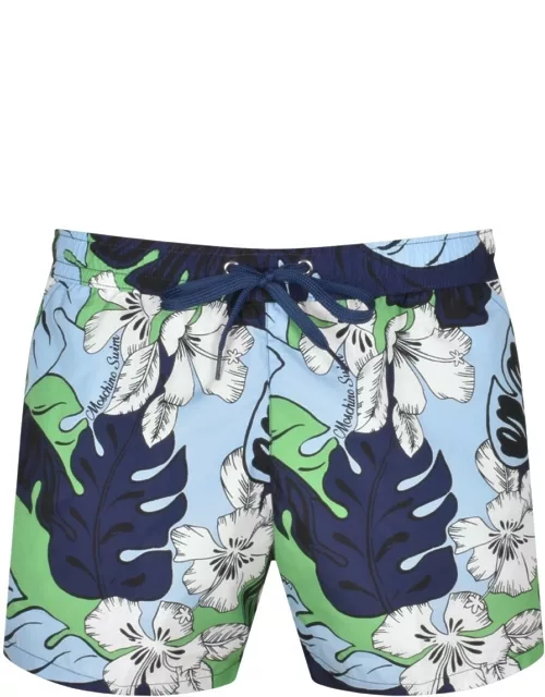 Moschino Floral Swim Shorts Blue