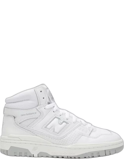 650 High white leather trainer