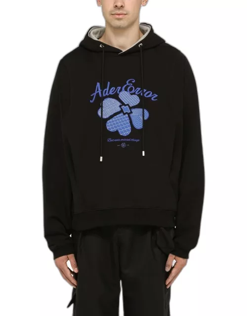 Black/blue hoodie with logo