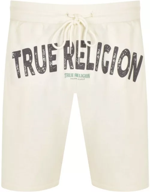 True Religion Utopia Ball Jersey Shorts White