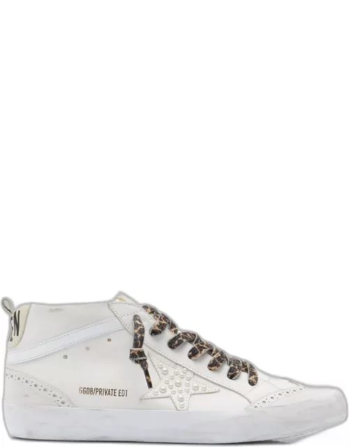 Mid Star Leather Pearly Wing-Tip Sneaker