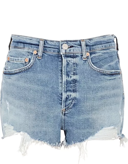Citizens Of Humanity Annabelle Distressed Denim Shorts, Shorts, Blue