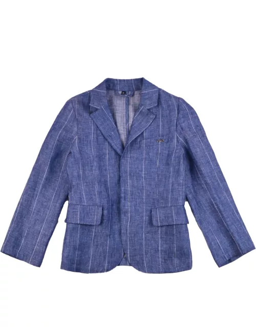Emporio Armani Single-breasted Linen Jacket