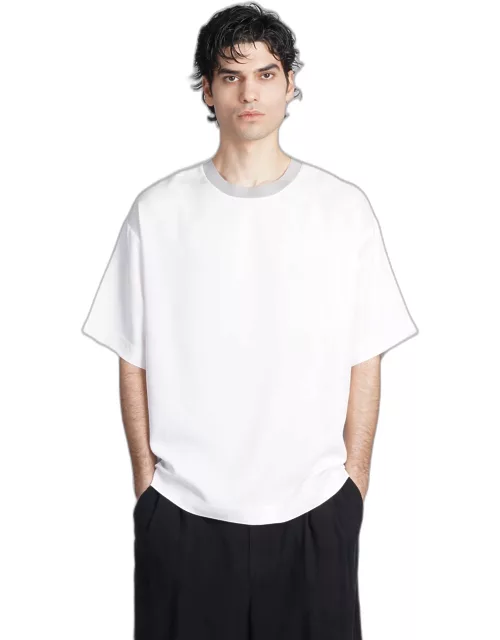 Giorgio Armani T-shirt In White Wool And Polyester
