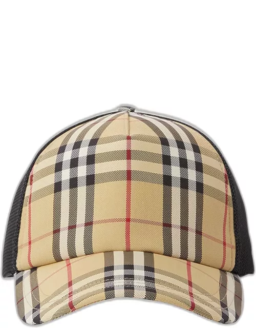 Men's Vintage Check Trucker Hat