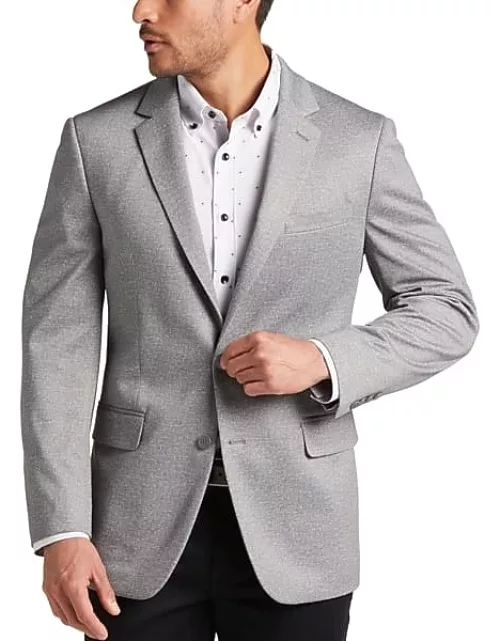 Collection by Michael Strahan Men's Michael Strahan Classic Fit Notch Lapel Coat Med Gray Solid