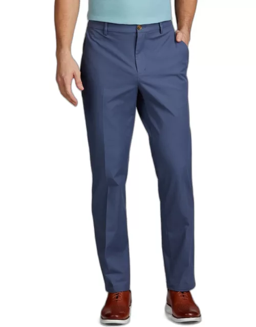 JoS. A. Bank Big & Tall Men's Traveler Performance Tailored Fit Chinos , Blue