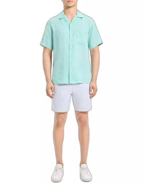 Men's Noll Linen Camp-Collar Shirt