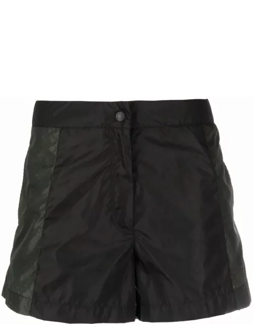Black shorts with embossed logo