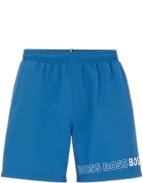 Swim shorts with repeat logos- Blue Men's Swim Short