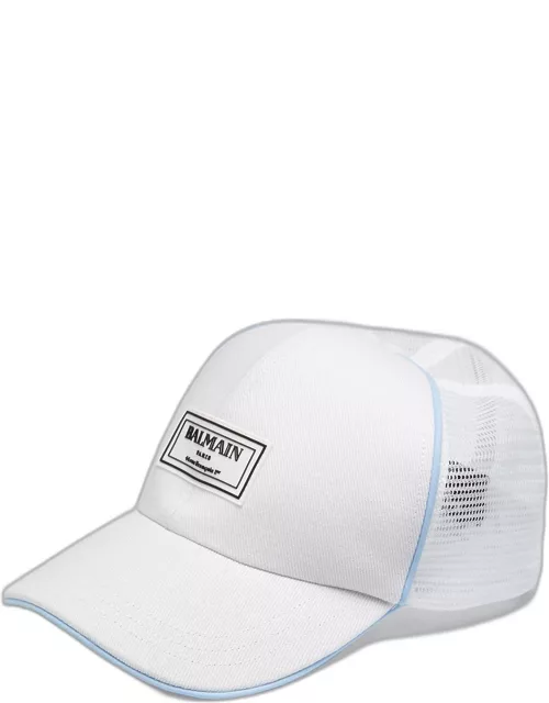 Men's Mesh Back Rubber Label Baseball Hat