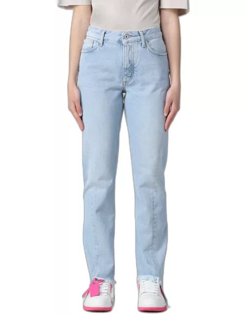 Jeans OFF-WHITE Woman colour Gnawed Blue