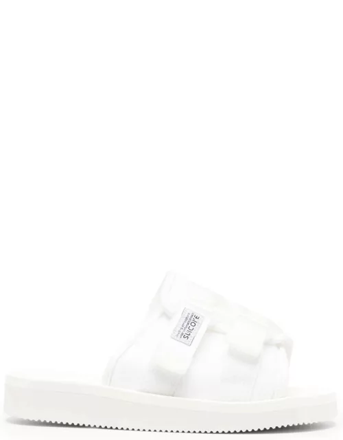kaw-cab White Sandals With Velcro Fastening In Nylon Man Suicoke