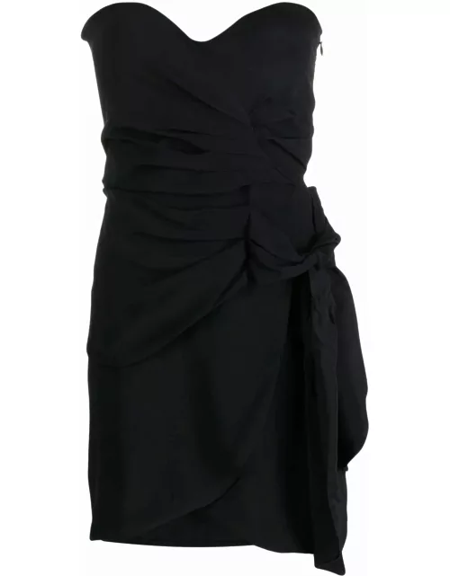 Black short dress with ruffle