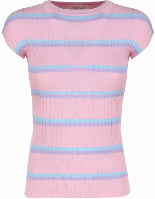 SportMax Striped Cotton T-shirt