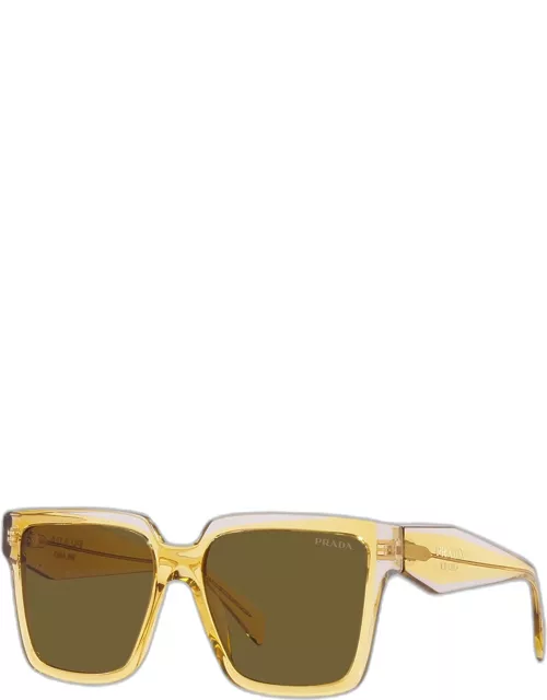 Contrasting Logo Square Acetate & Plastic Sunglasse