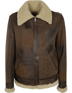 Golden Goose Vintage Effect Fur Details Jacket