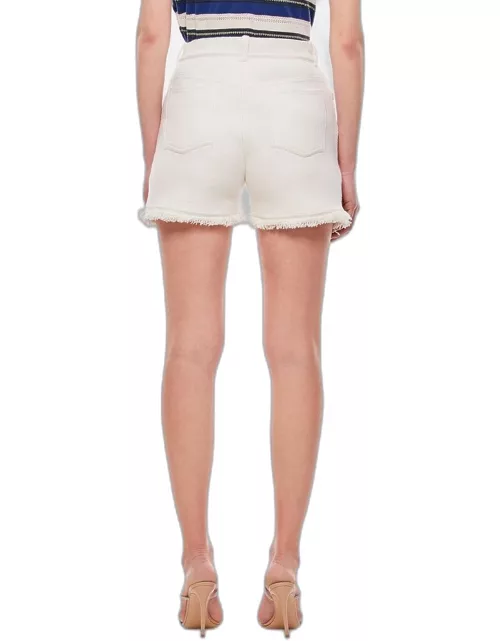 Barrie Cashmere Shorts White
