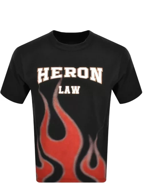 Heron Preston Heron Law Flames T Shirt Black