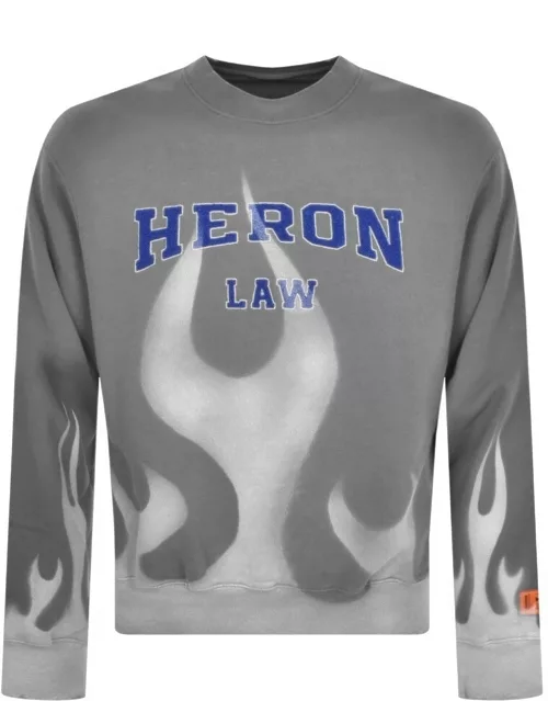 Heron Preston Times Flames Sweatshirt Grey