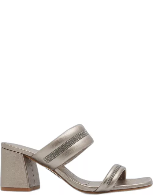 Ivette Metallic Crystal Dual-Band Sandal