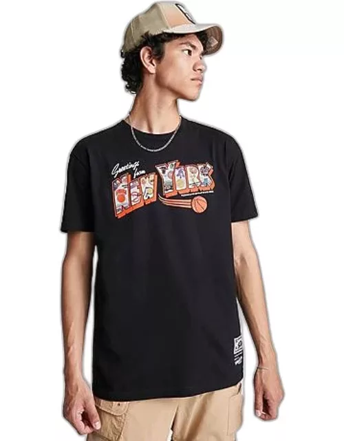 Men's Mitchell & Ness NBA New York Knicks Greetings T-Shirt