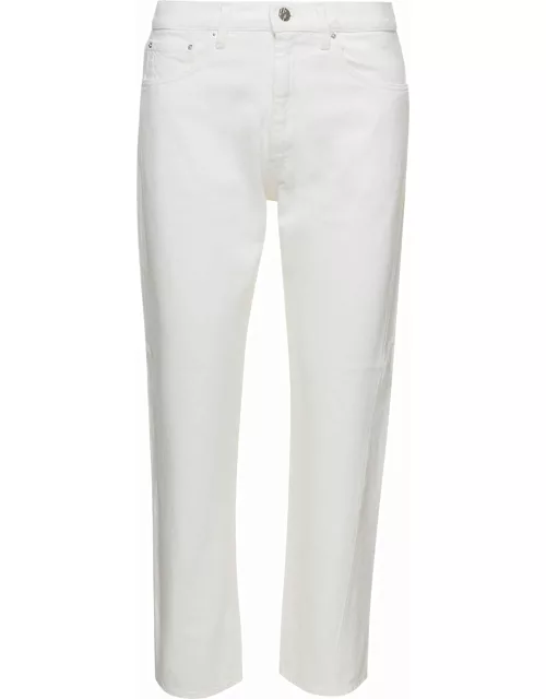 Totême Straight Jeans In White Cotton Woman