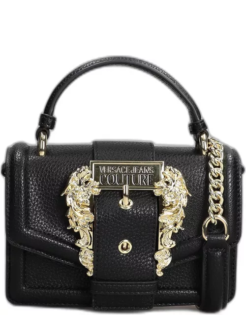 Versace Jeans Couture Hand Bag In Black Faux Leather