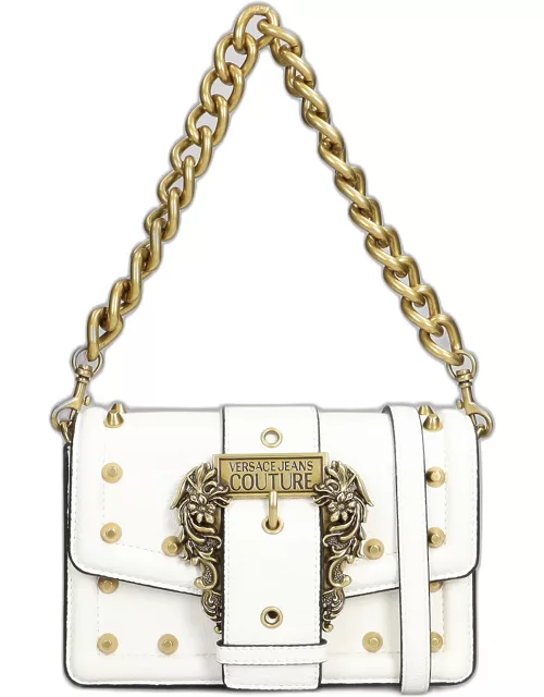 Versace Jeans Couture Shoulder Bag In White Faux Leather