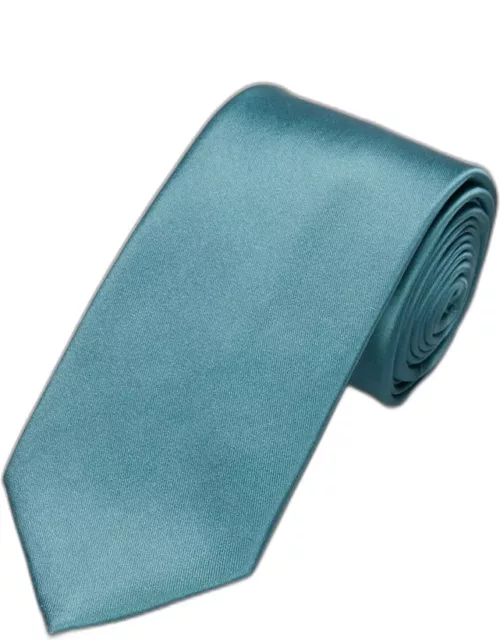 JoS. A. Bank Men's Reserve Collection Satin Weave Solid Tie, Teal, One