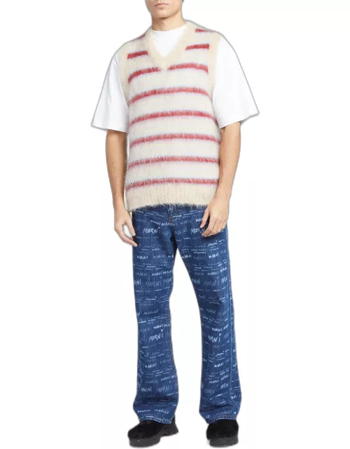 Men's Shaggy Block Stripe Sweater Vest