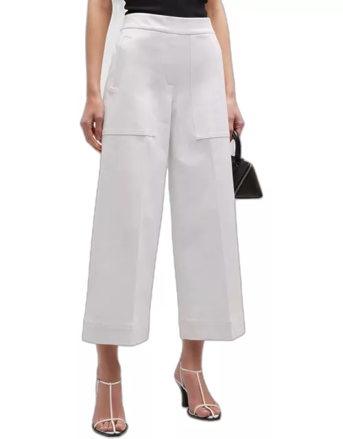 On-the-Go Wide-Leg Cotton Pant