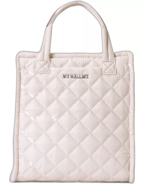 Mini Sequin Quilted Box Tote Bag