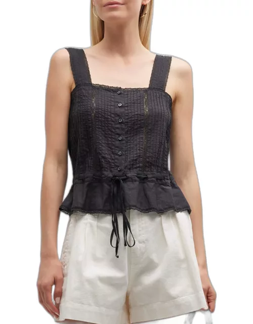 The Victorian Pleated Cami Top